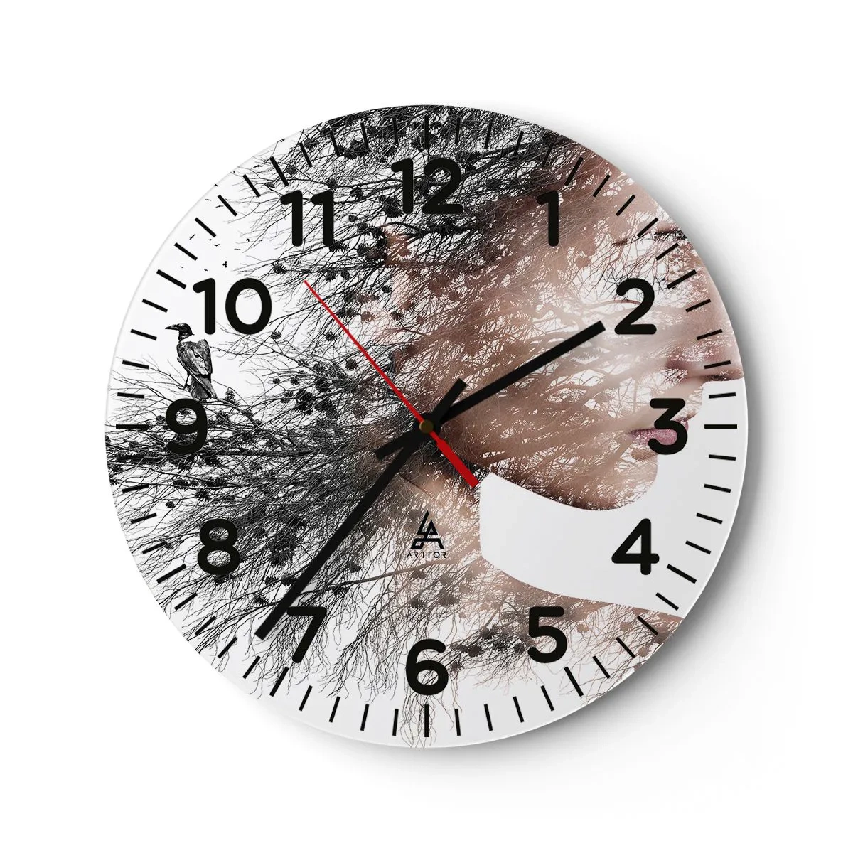 Nástenné hodiny - Duch lesa - 40x40 cm