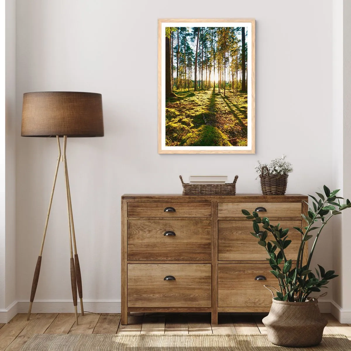 Plagát v ráme zo svetlého duba - …Za siedmimi lesmi - 30x40 cm