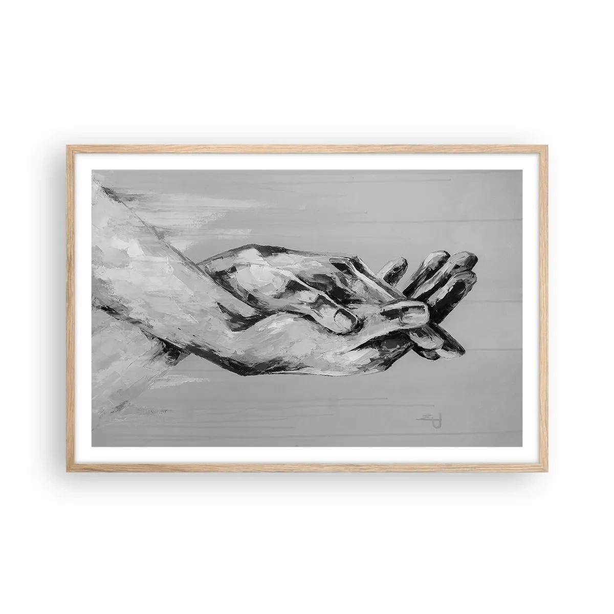 Plagát v ráme zo svetlého duba - Začiatok… - 91x61 cm