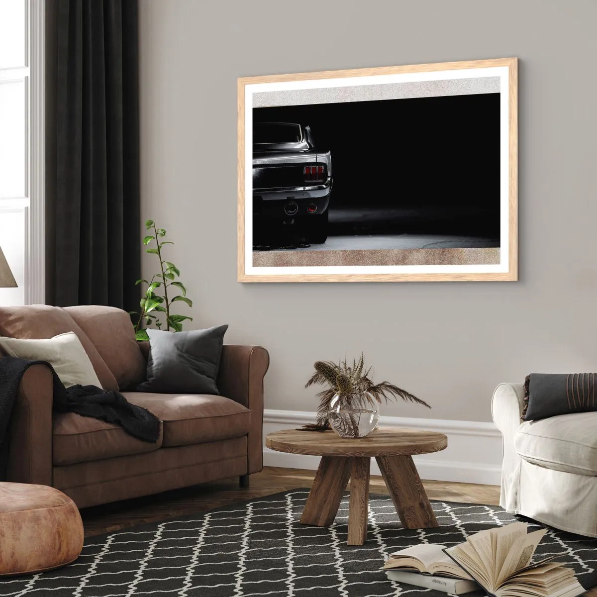 Plagát v ráme zo svetlého duba - Kúzlo klasiky - 50x40 cm