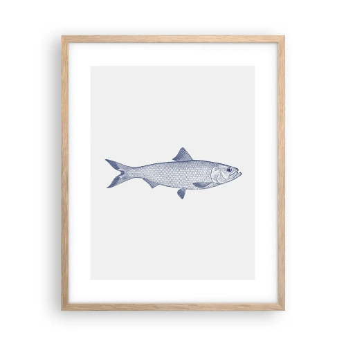 Plagát v ráme zo svetlého duba - Pozdravy zo severných morí - 40x50 cm