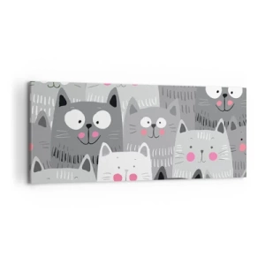 Obraz na plátne - Mačací svet - 120x50 cm