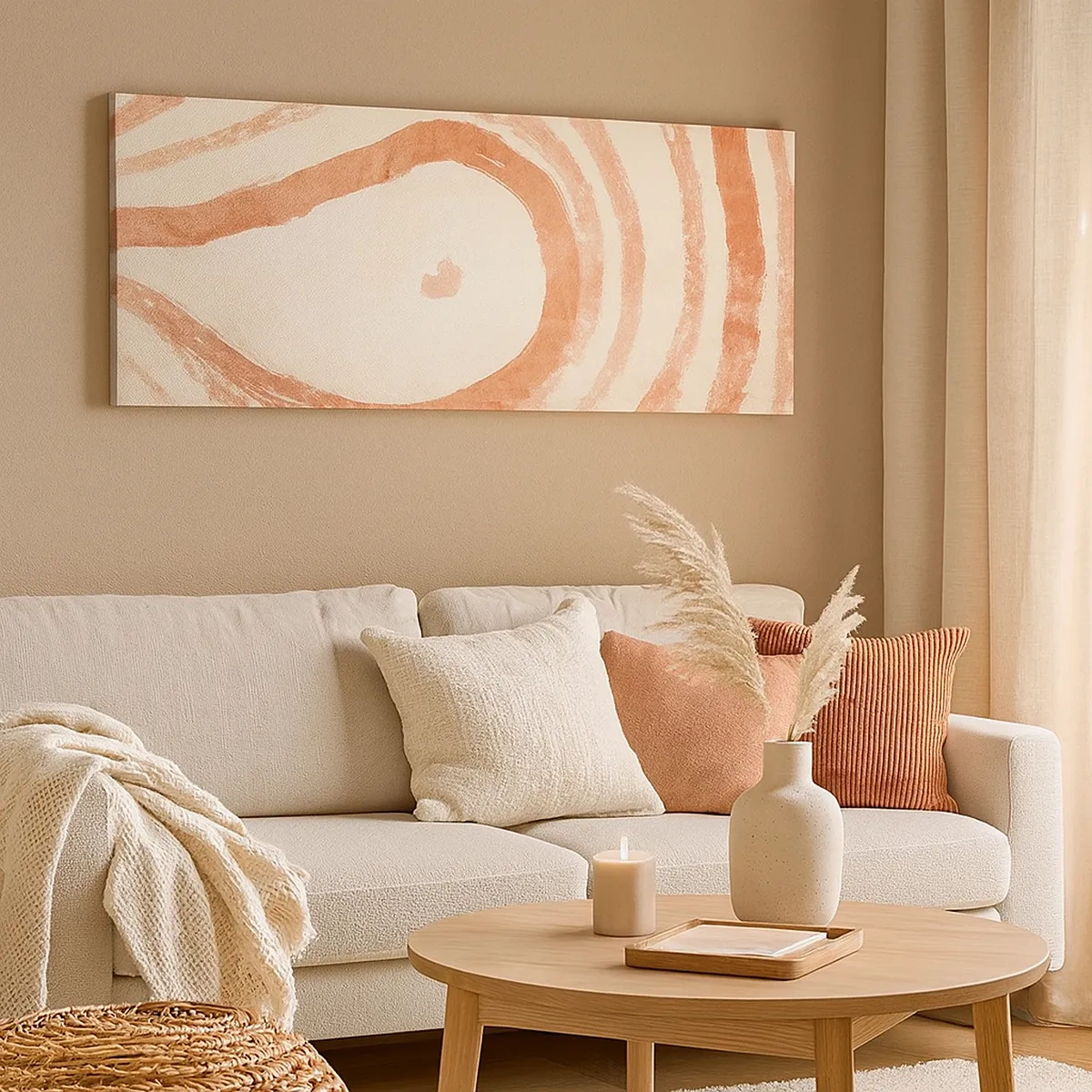 Obraz na plátne - Koralové kruhy – kompozícia - 30x30 cm