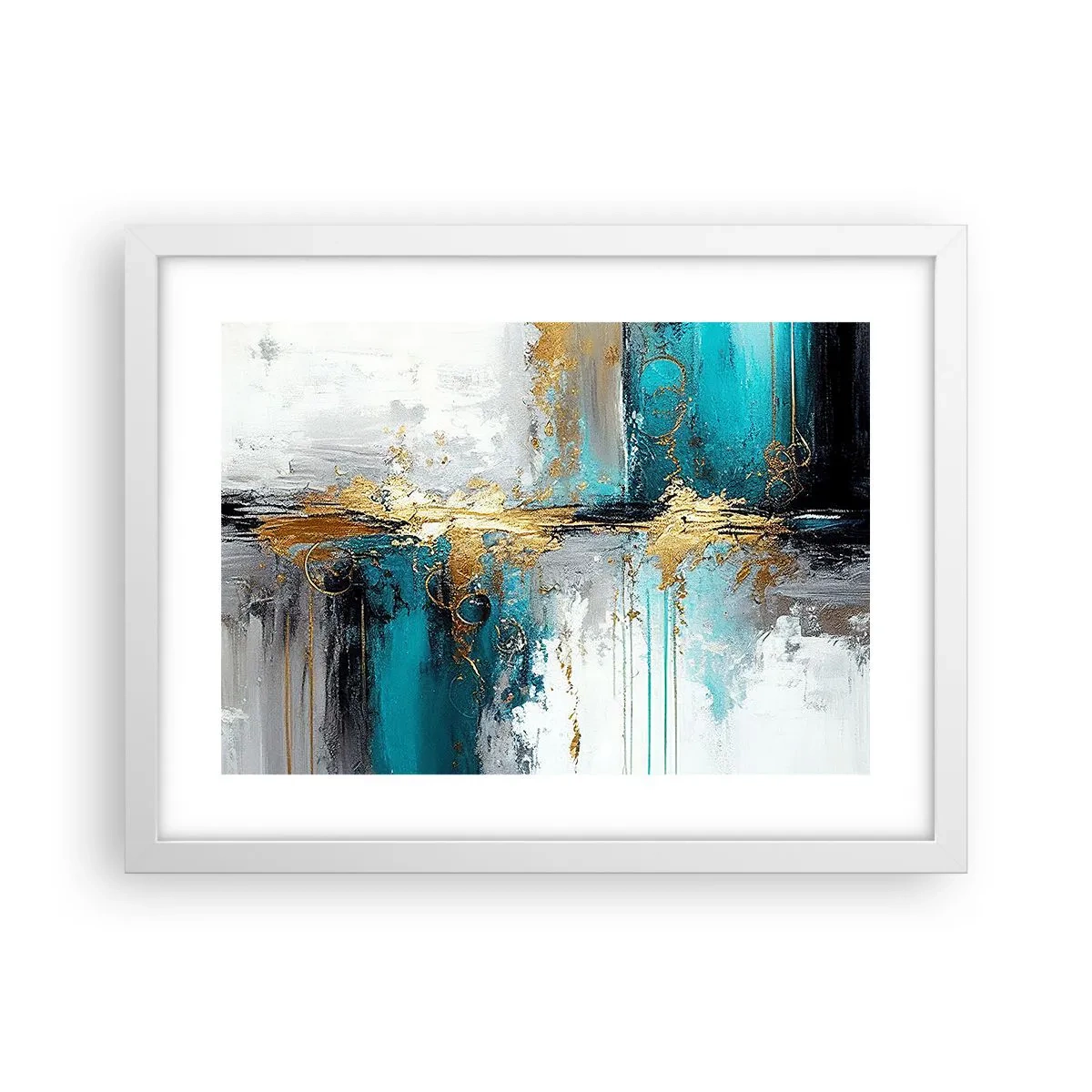 Plagát v bielom ráme - Všetko plynie - 40x30 cm