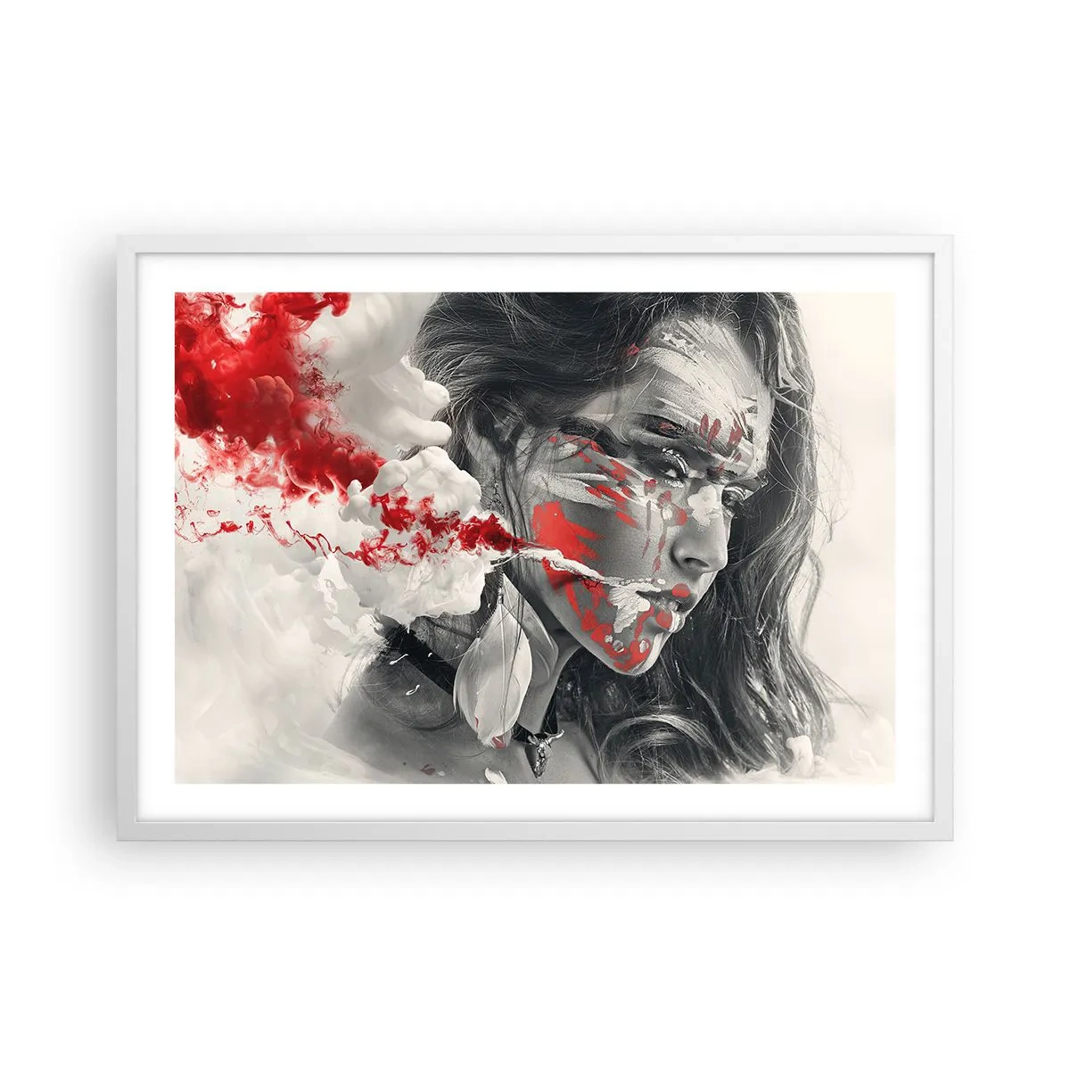 Plagát v bielom ráme - V škárach absurdity - 70x50 cm