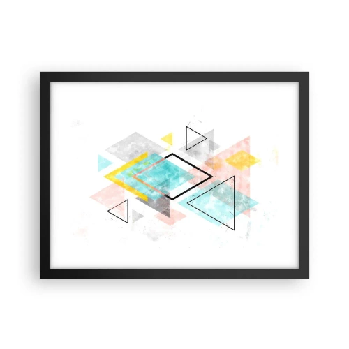 Plagát v čiernom ráme - Geometrická hračka - 40x30 cm