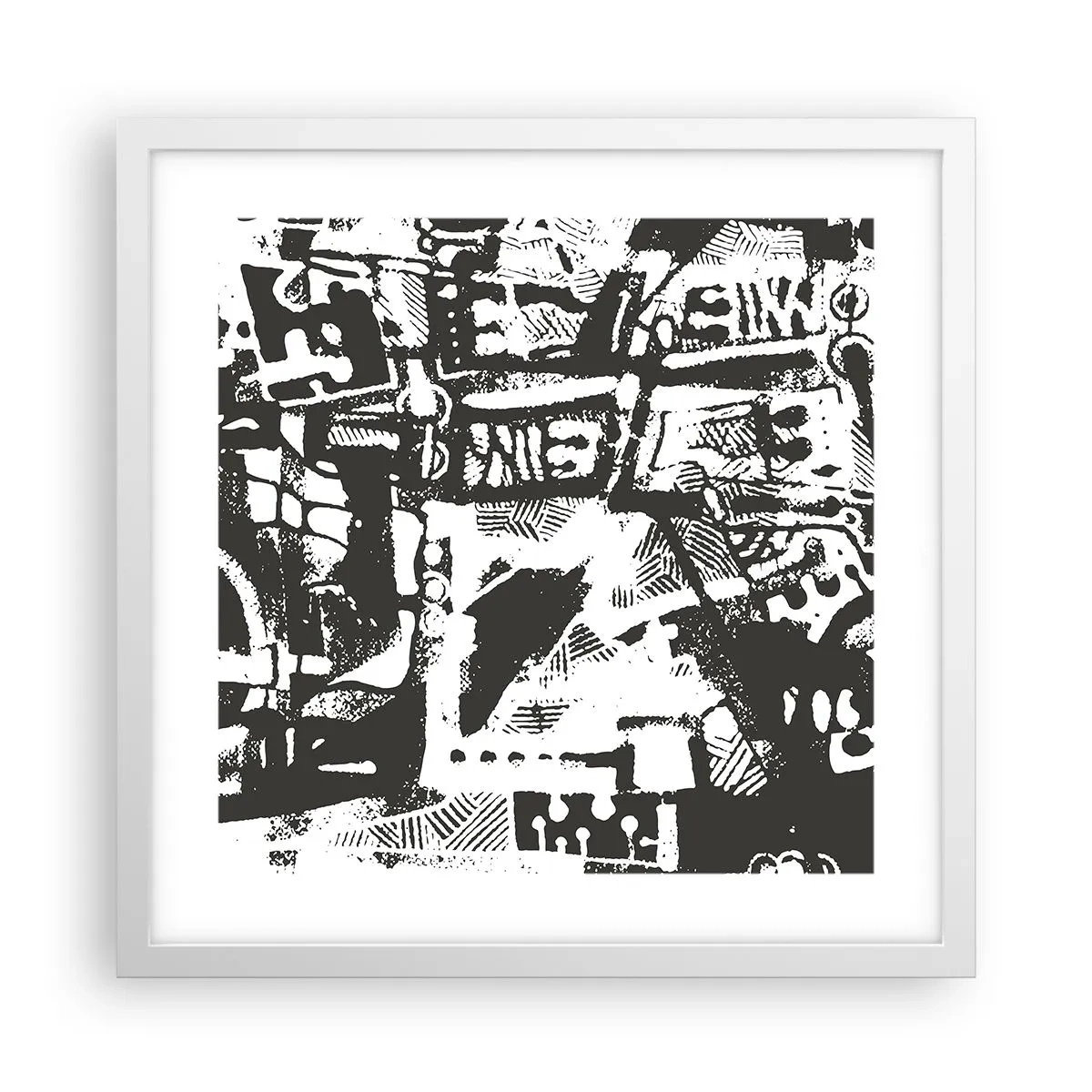 Plagát v bielom ráme - Poriadok alebo chaos? - 40x40 cm
