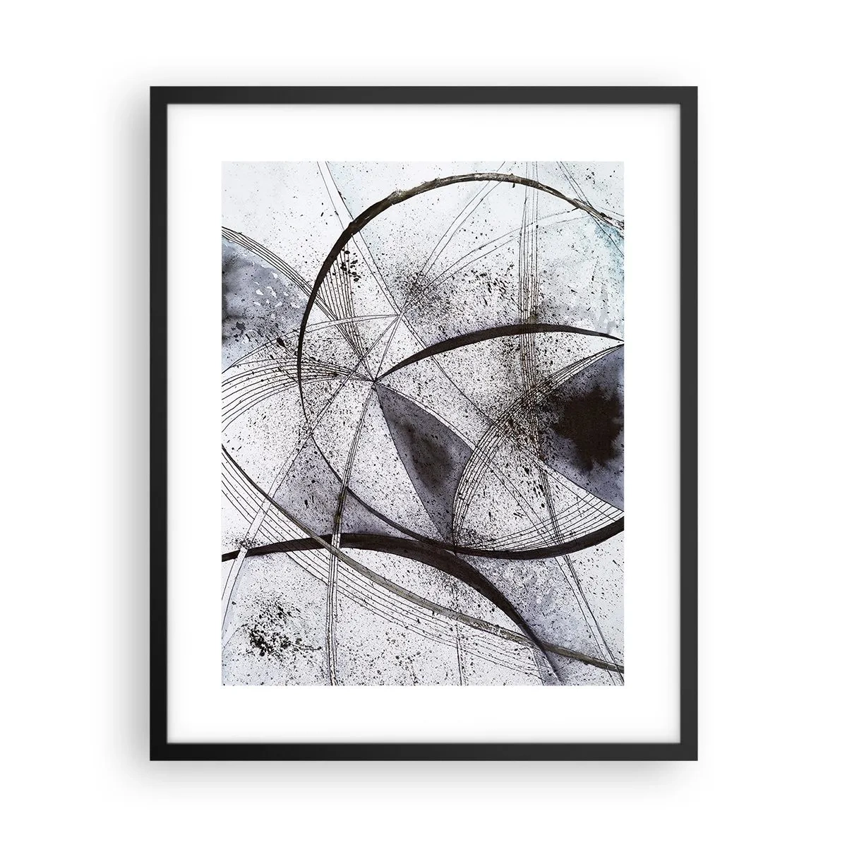 Plagát v čiernom ráme - Futuristická fantázia - 40x50 cm