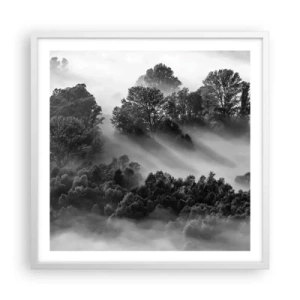 Plagát v bielom ráme - Prebúdzanie zo spánku - 60x60 cm