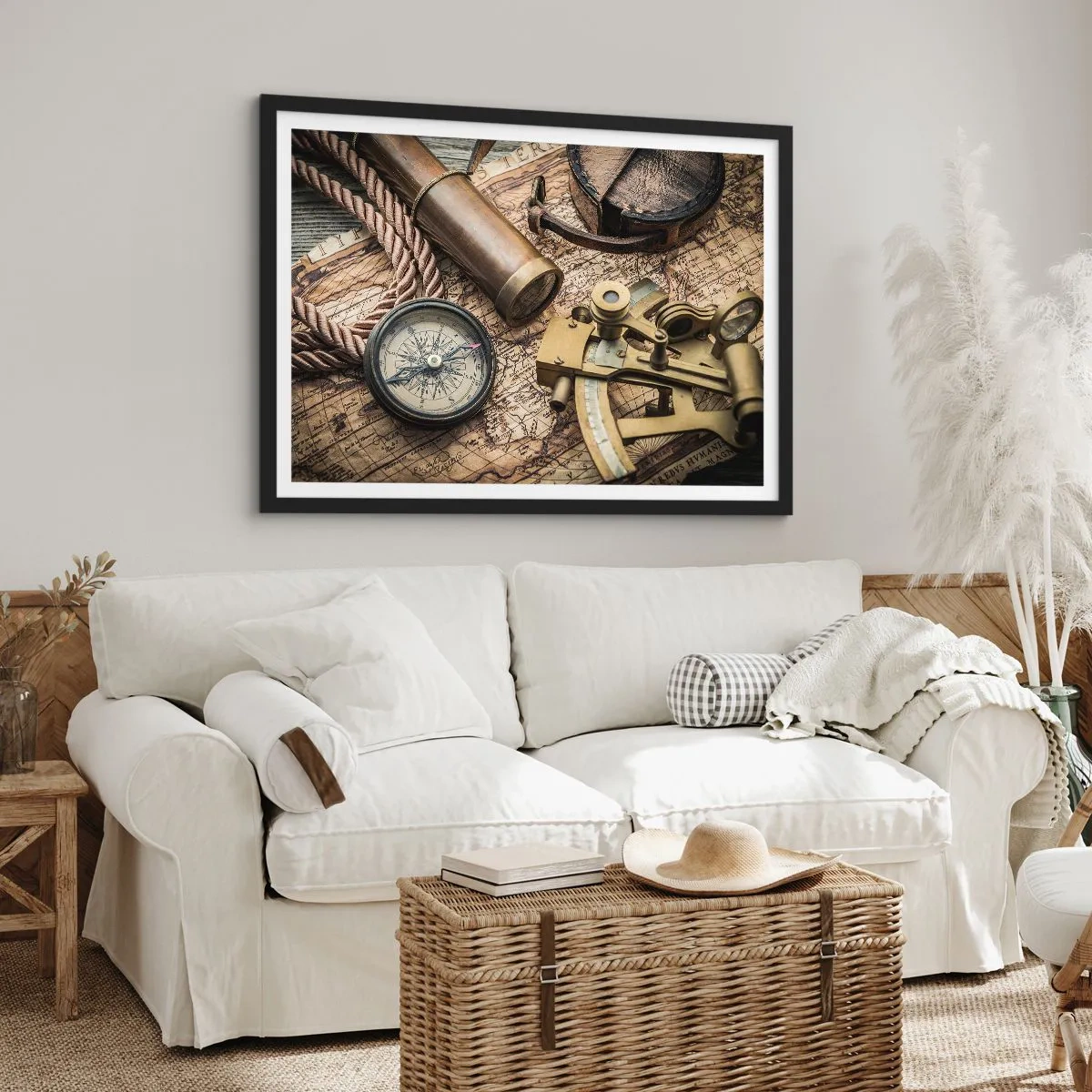 Plagát v čiernom ráme - Urči smer - 70x50 cm