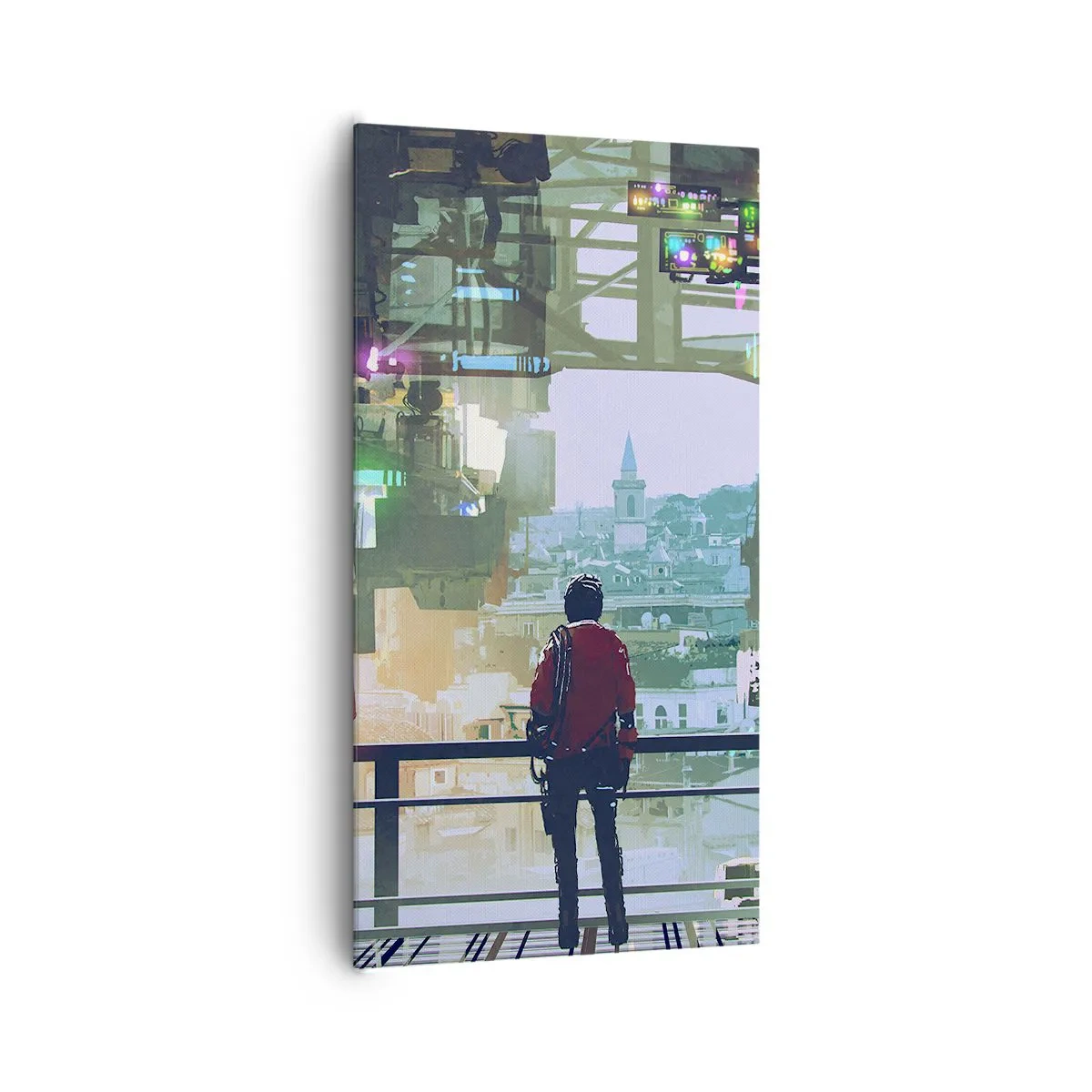 Obraz na plátne - Dva svety - 65x120 cm