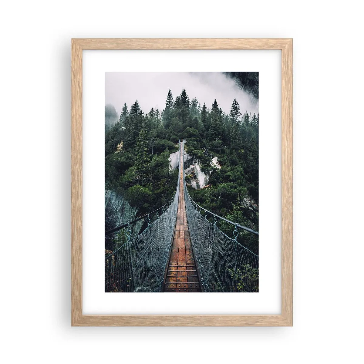 Plagát v ráme zo svetlého duba - Len pre orlov - 30x40 cm