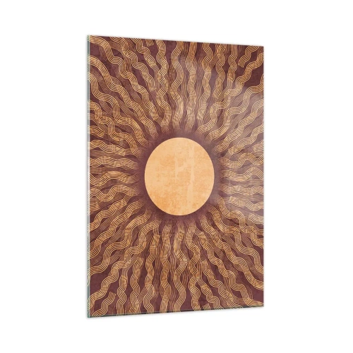 Obraz na skle - Ikona slnka - 50x70 cm