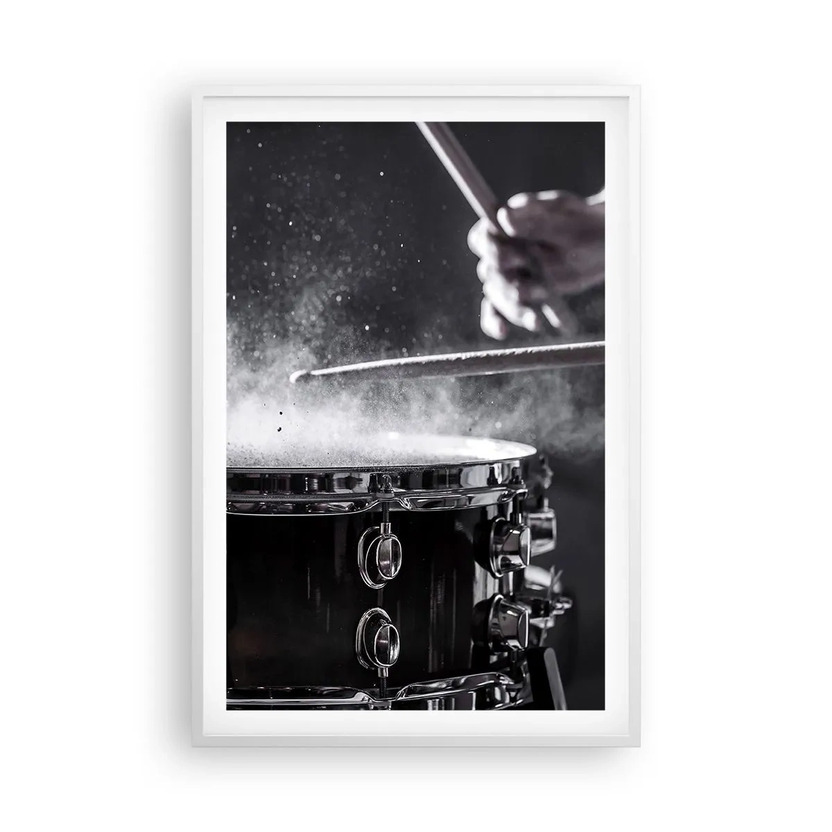 Plagát v bielom ráme - Pulz hudby - 61x91 cm