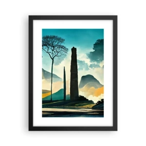 Plagát v čiernom ráme - Vyššie a vyššie - 30x40 cm