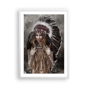 Plagát v bielom ráme - Tajomstvo kmeňovej sily - 50x70 cm