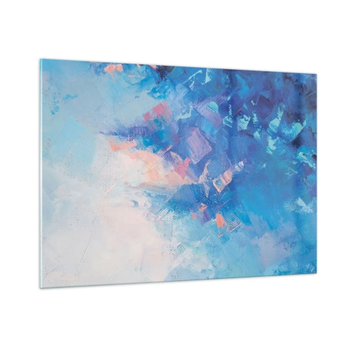 Obraz na skle - Zimná abstrakcia - 100x70 cm