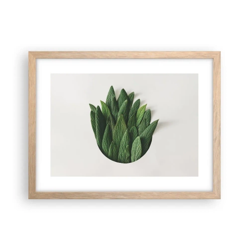 Plagát v ráme zo svetlého duba - Neukojiteľná zvedavosť - 40x30 cm