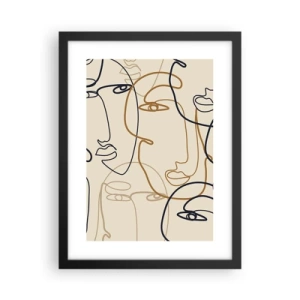 Plagát v čiernom ráme - Portrét znásobený - 30x40 cm