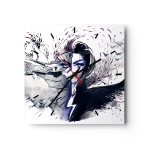 Nástenné hodiny - Démonická a krásna - 40x40 cm