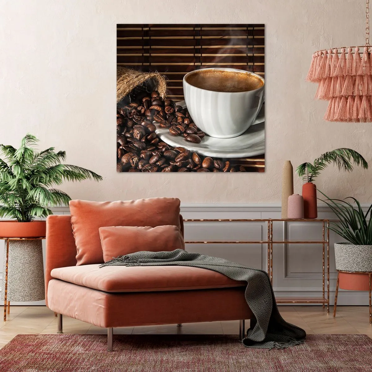 Obraz na plátne - Čiernosť uhlia, priezračnosť jantáru - 40x40 cm