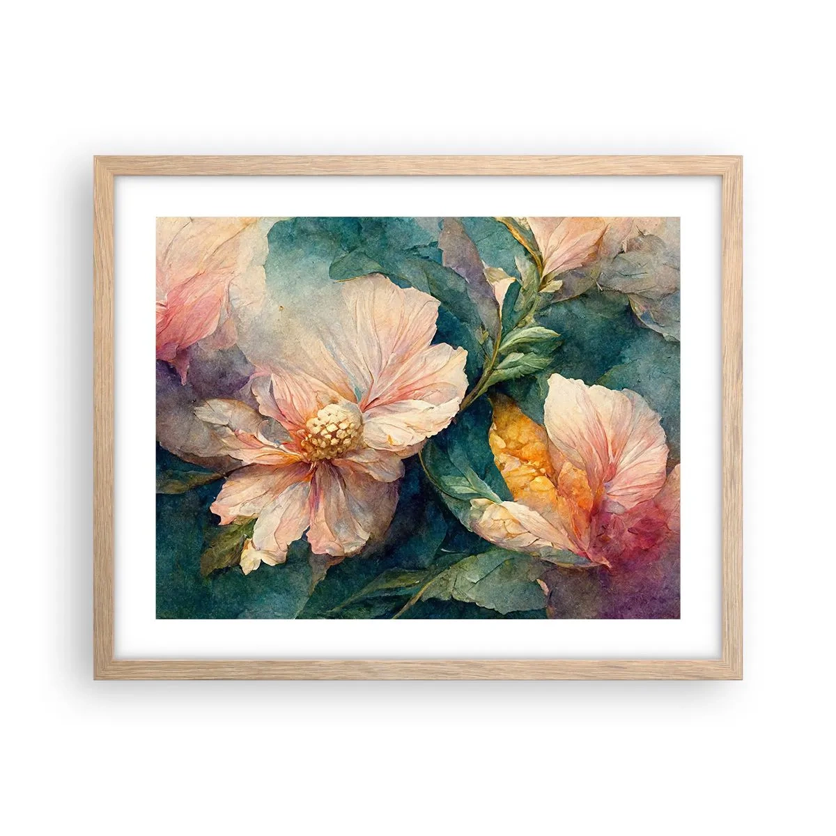 Plagát v ráme zo svetlého duba - Číra subtílnosť - 50x40 cm