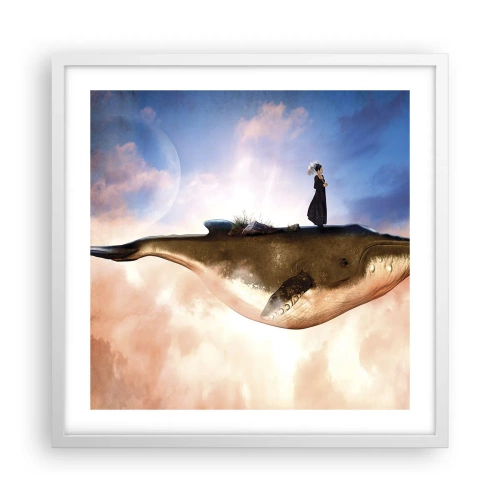 Plagát v bielom ráme - Surrealistická cesta - 50x50 cm
