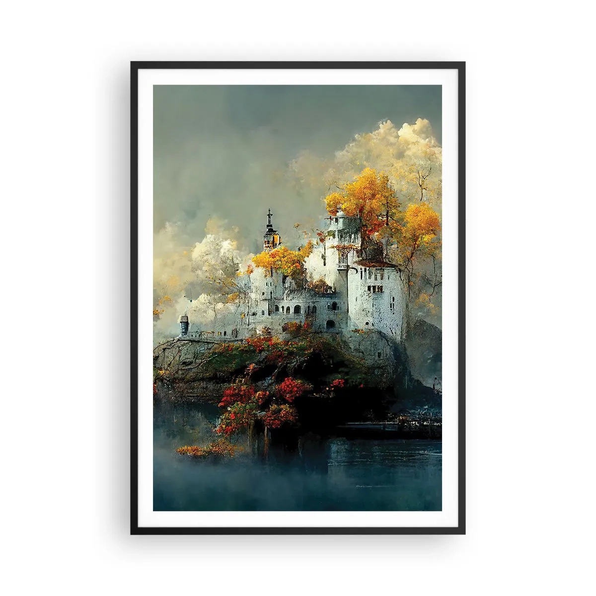 Plagát v čiernom ráme - Začiatok romantického príbehu - 70x100 cm