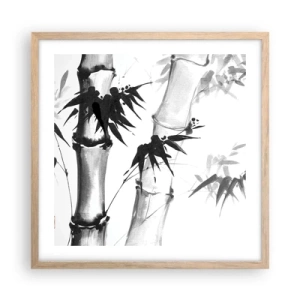 Plagát v ráme zo svetlého duba - Blízky záber na orient - 50x50 cm