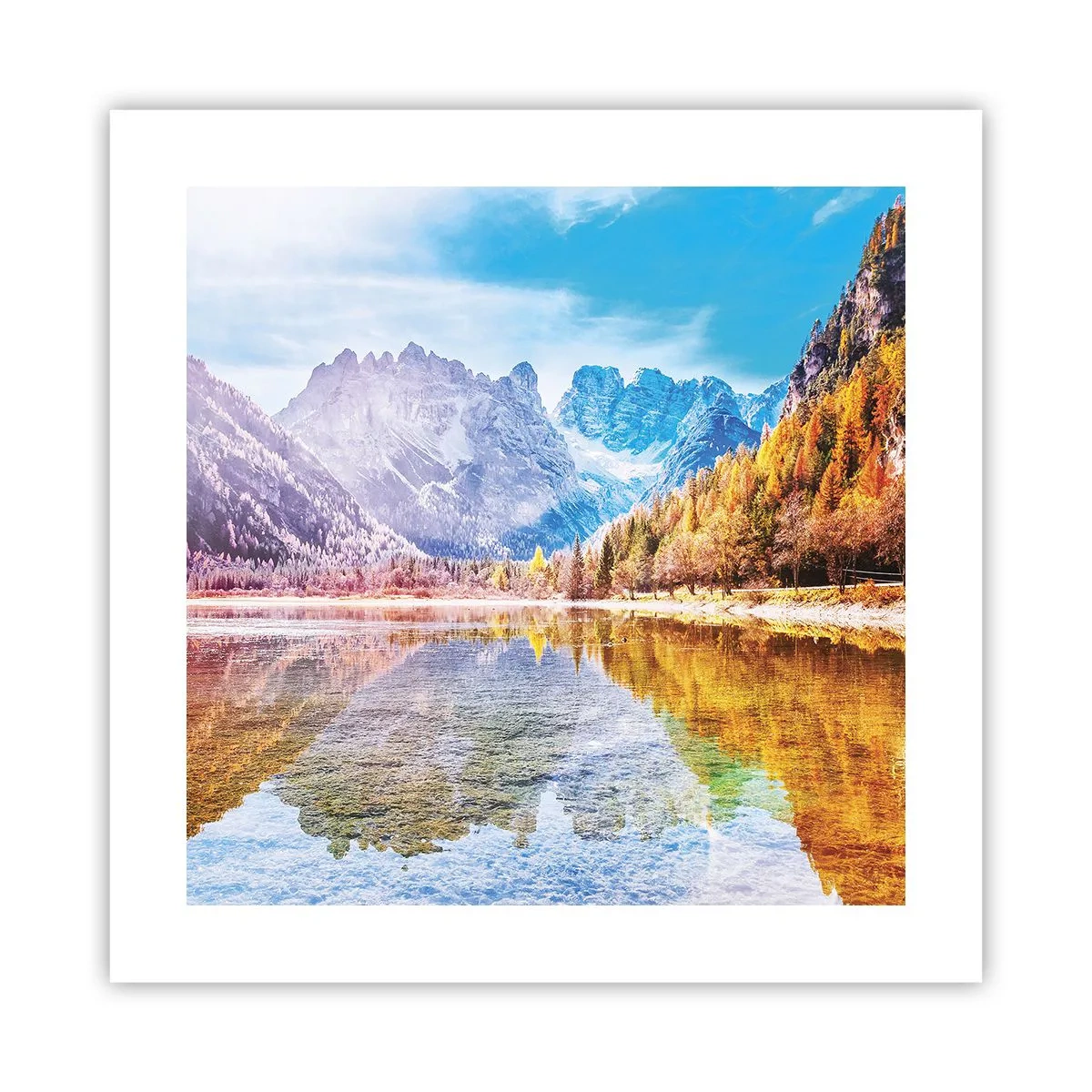 Plagát - A v horách už je jeseň - 40x40 cm