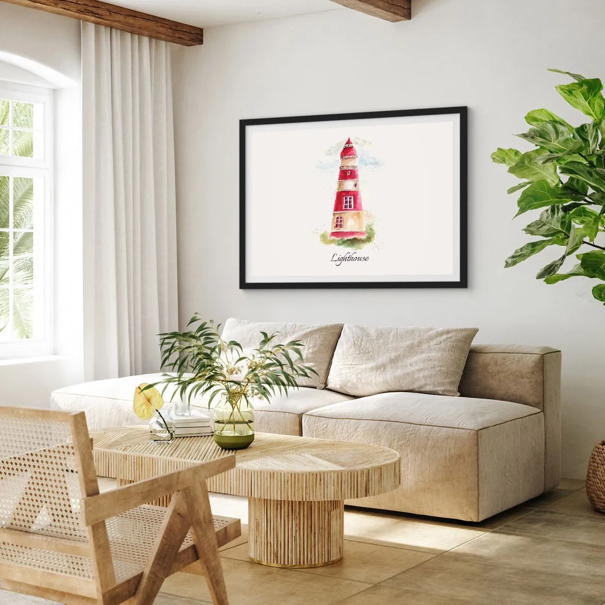 Plagát v čiernom ráme - Tu je vždy počasie - 100x70 cm