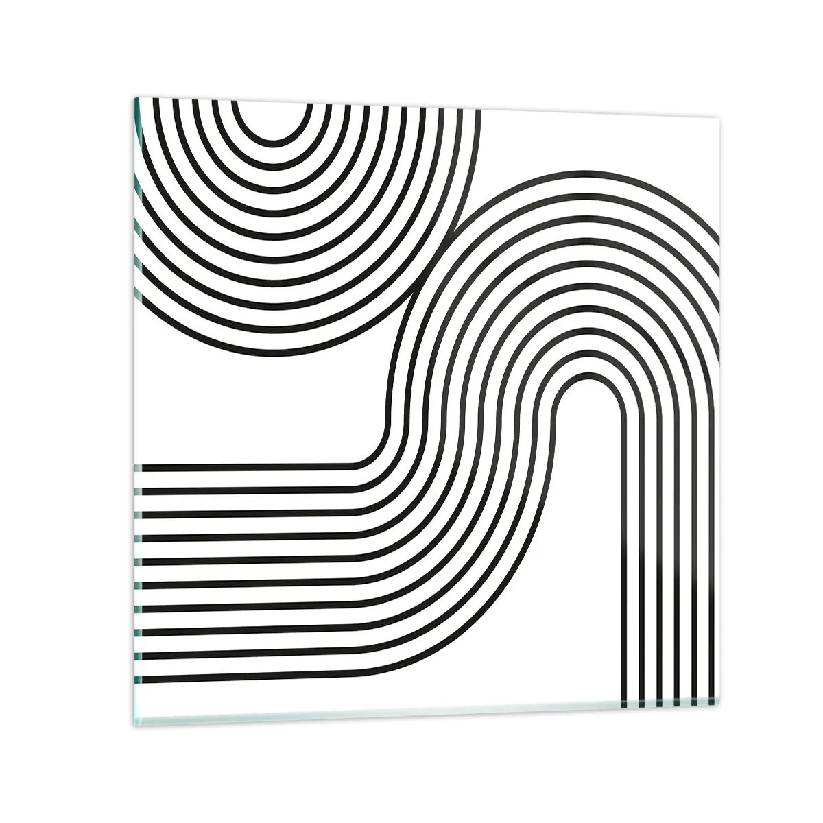 Obraz na skle - V zákrute - 50x50 cm