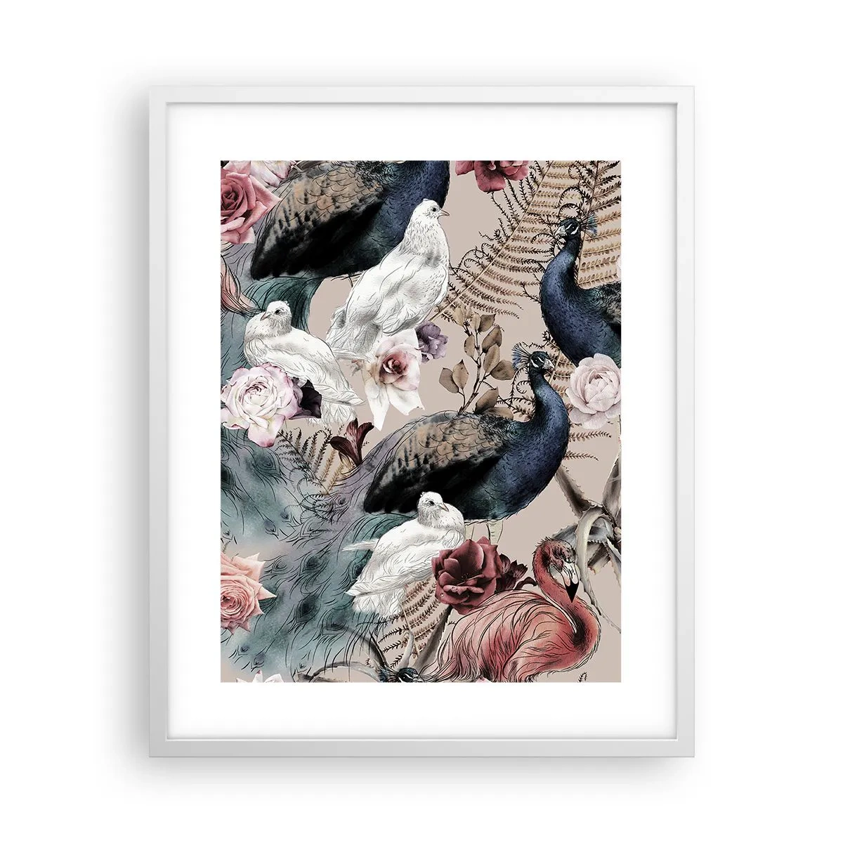 Plagát v bielom ráme - V palácovej záhrade - 40x50 cm