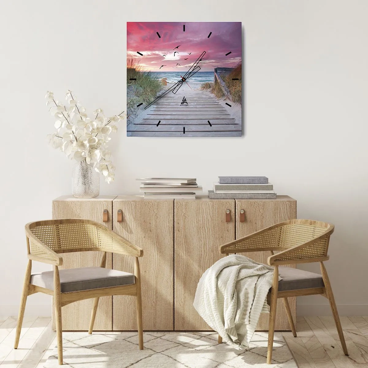 Nástenné hodiny - Baltská impresia - 40x40 cm