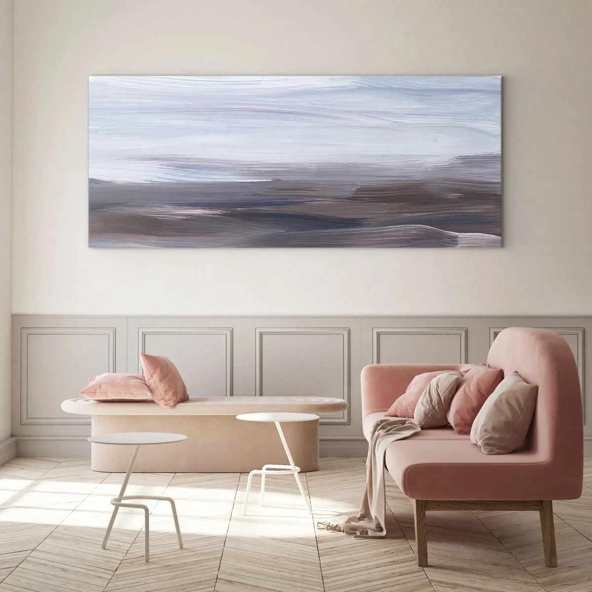 Obraz na skle - Živly: voda - 100x40 cm