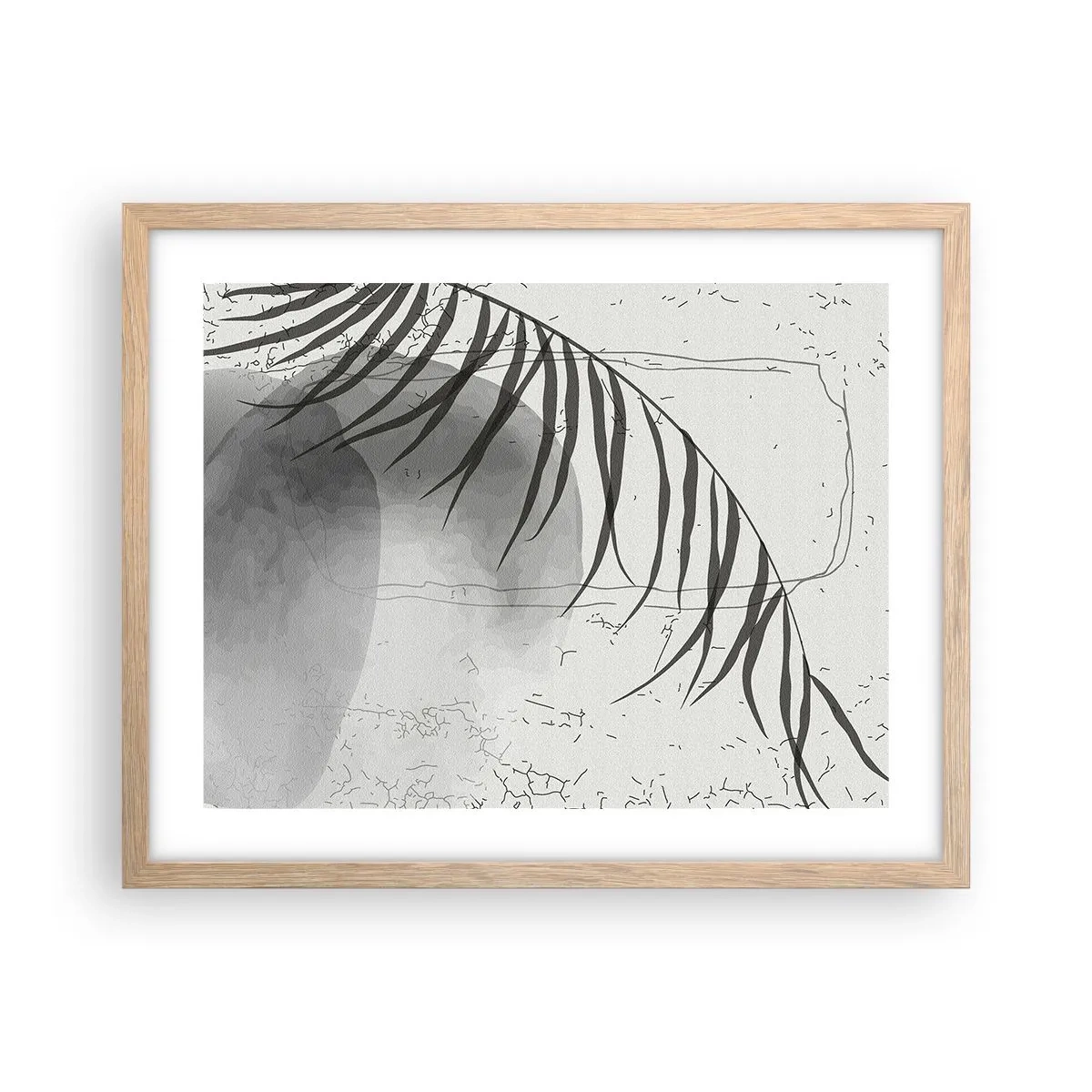 Plagát v ráme zo svetlého duba - Subtílna exotika prírody - 50x40 cm
