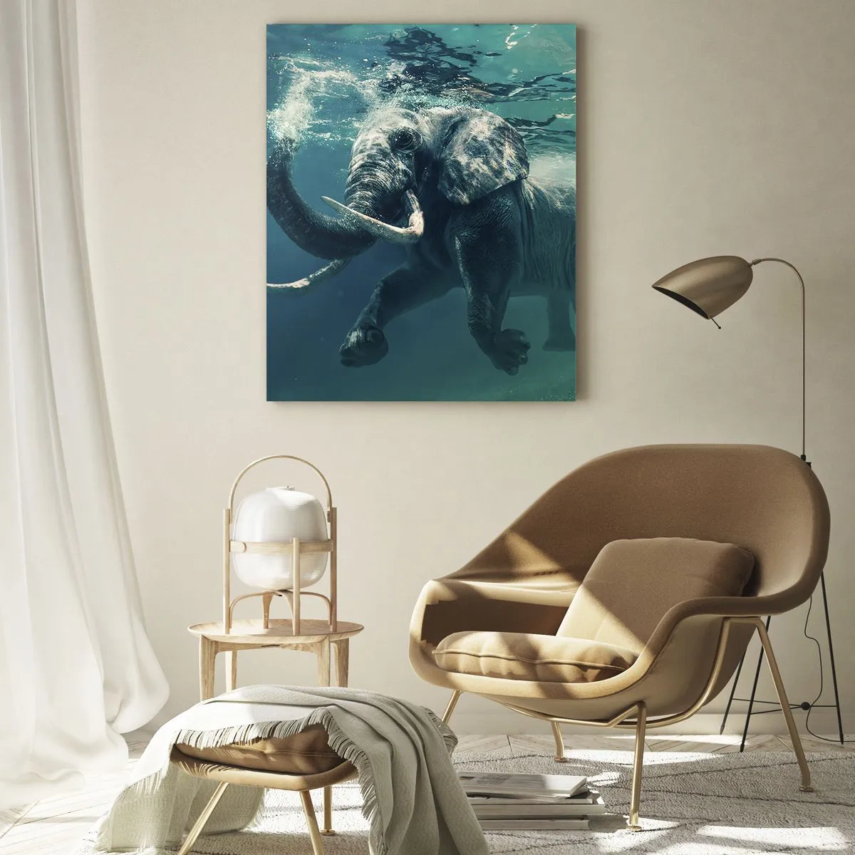 Obraz na skle - Všetci radi plávajú - 50x70 cm