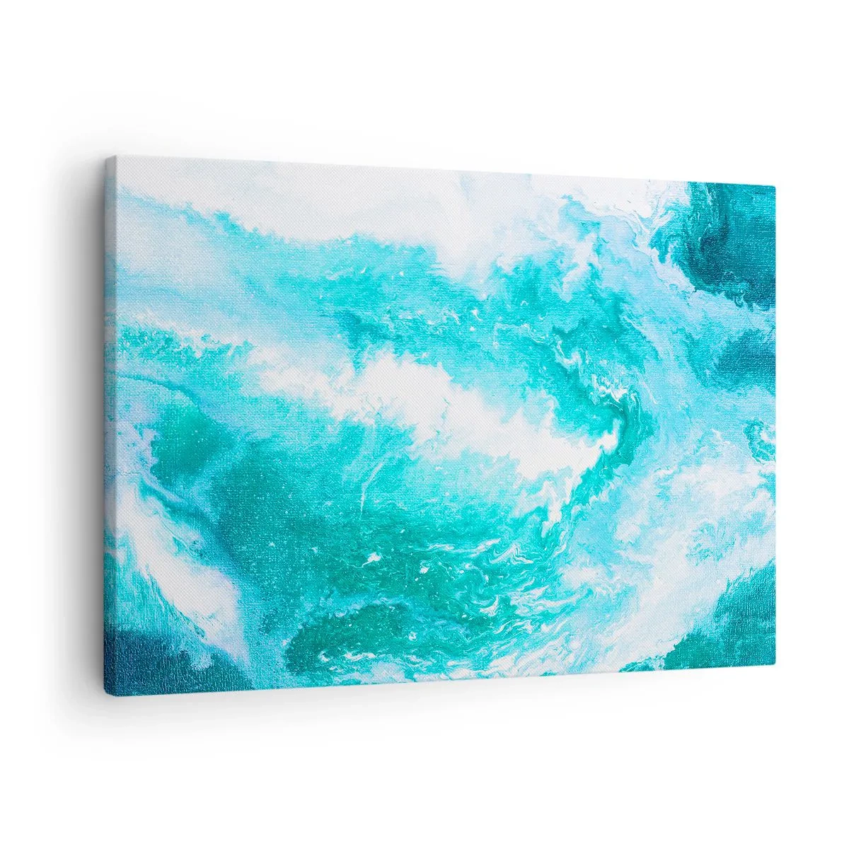 Obraz na plátne - Abstraktný vír v odtieňoch modrej - 70x50cm - V jadre živlu - Moderná nástenná dekorácia do obývacej izby a spálne ARTTOR