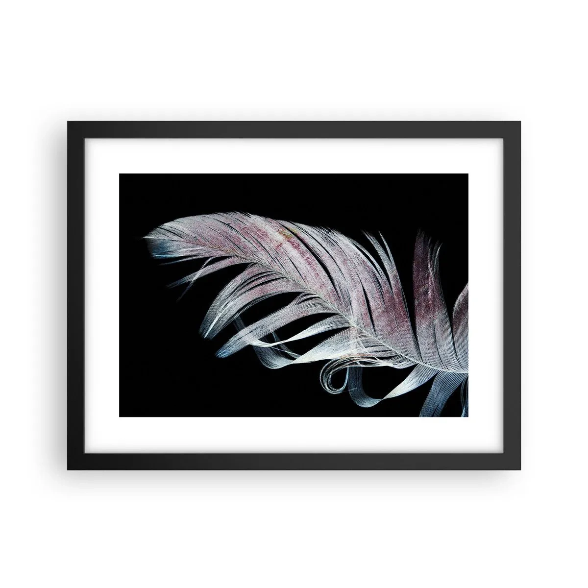 Plagát v čiernom ráme - Premýšľajte o dotyku - 40x30 cm