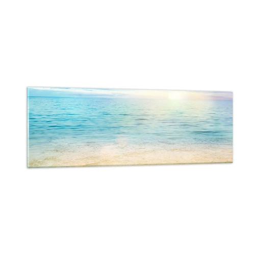 Obraz na skle - Veľká modrá - 90x30 cm