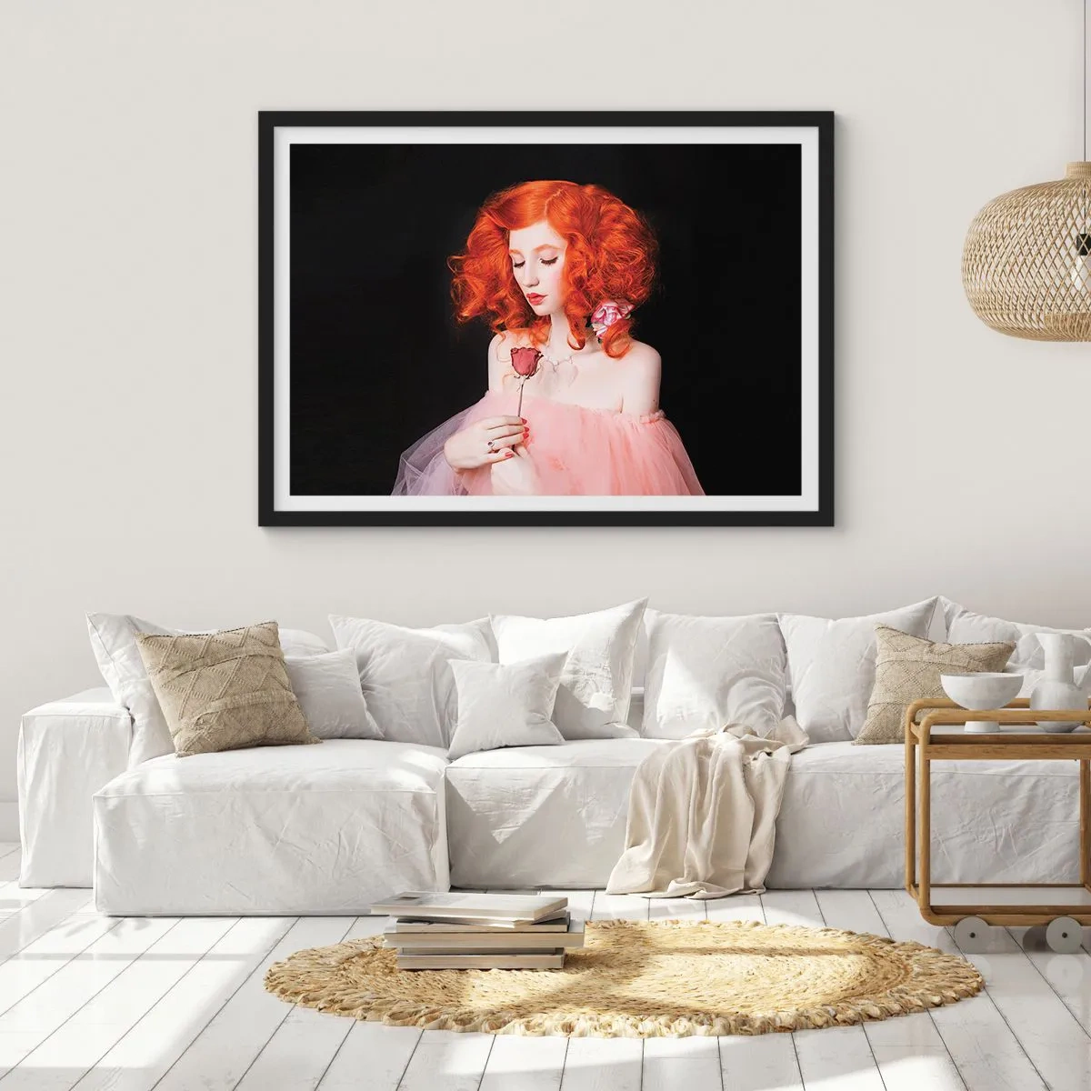 Plagát v čiernom ráme - V barokovom štýle - 100x70 cm