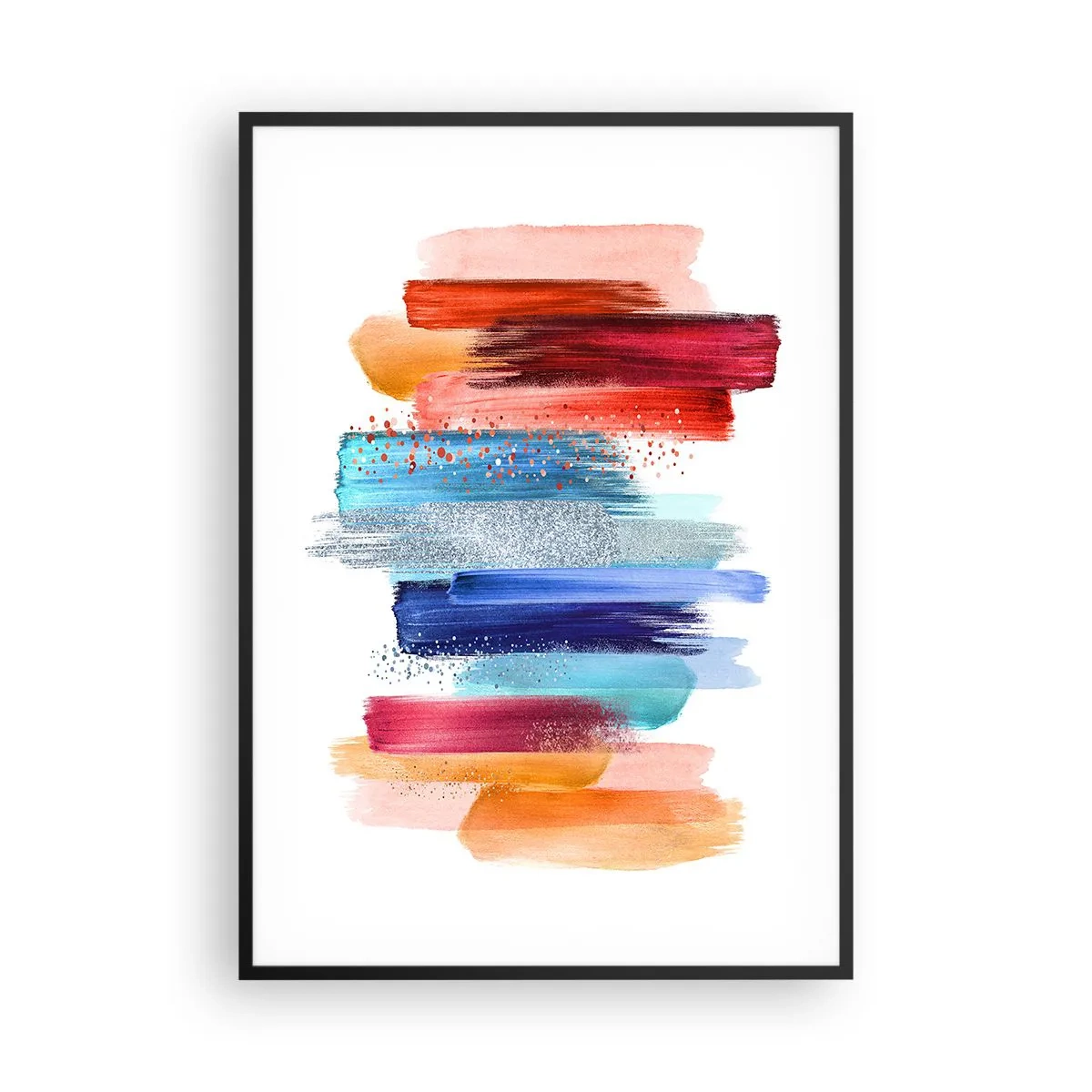 Plagát v čiernom ráme - Hore a dole - 70x100 cm