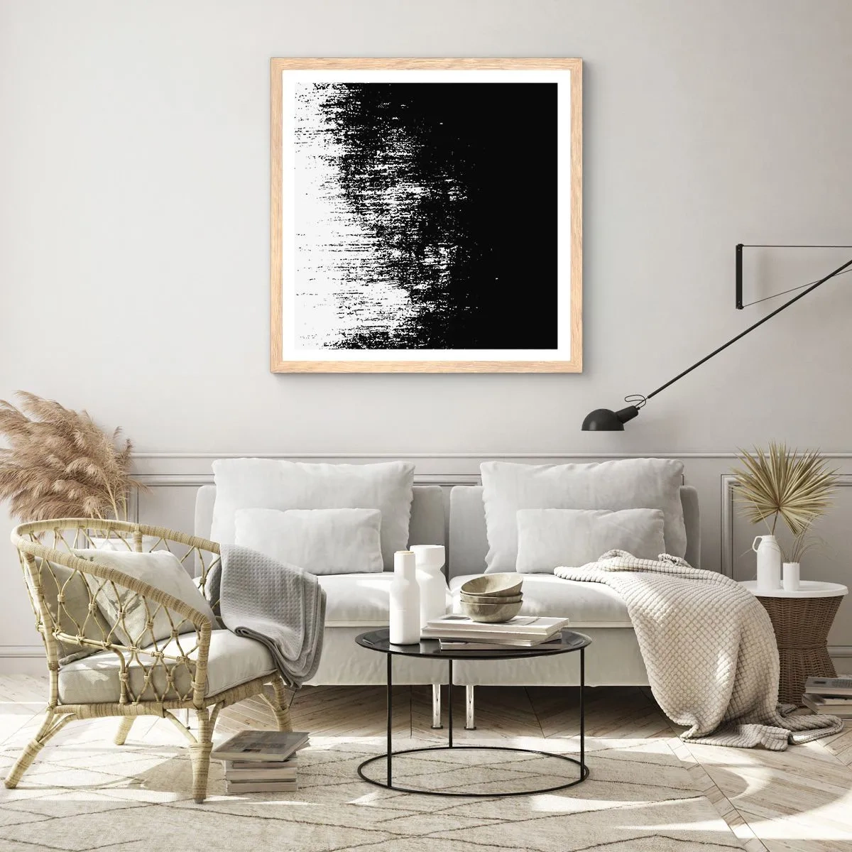 Plagát v ráme zo svetlého duba - Víťazom sa stáva... - 30x30 cm