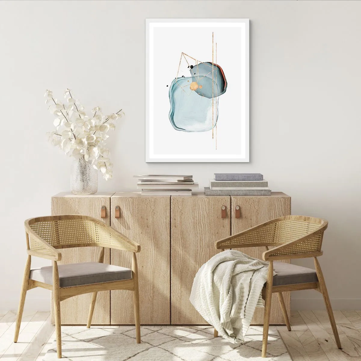 Plagát v bielom ráme - Štúdia kvapky - 70x100 cm