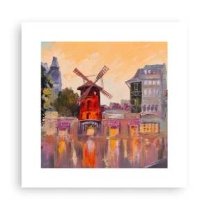Plagát - Parížske ikony – Moulin Rouge - 30x30 cm