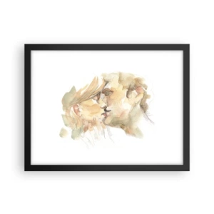 Plagát v čiernom ráme - Nájdená polovica? - 40x30 cm