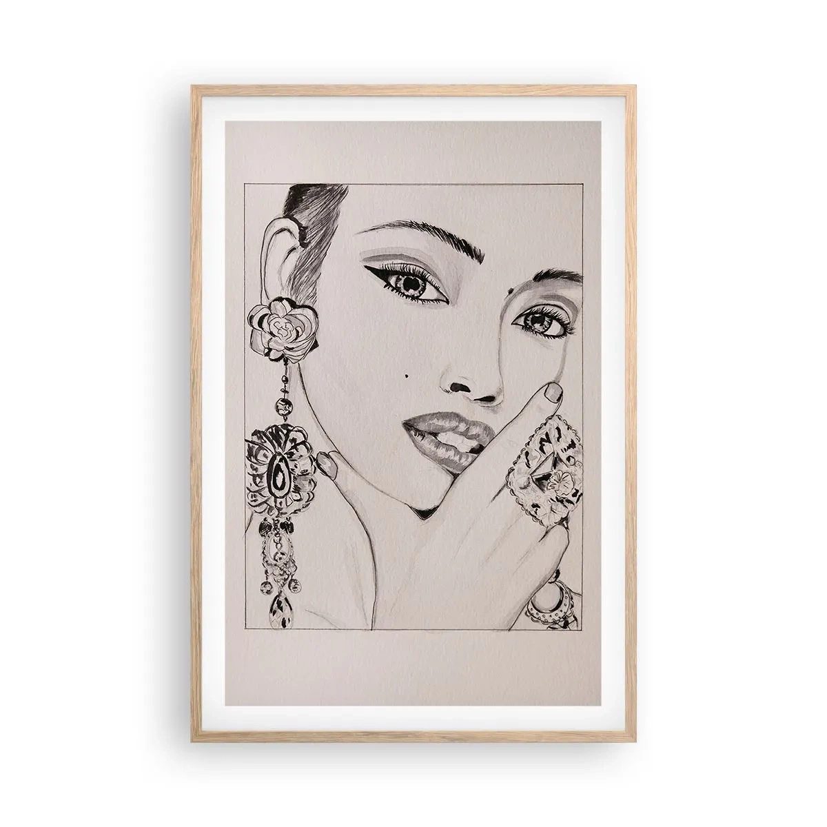 Plagát v ráme zo svetlého duba - Najkrajší klenot - 61x91 cm