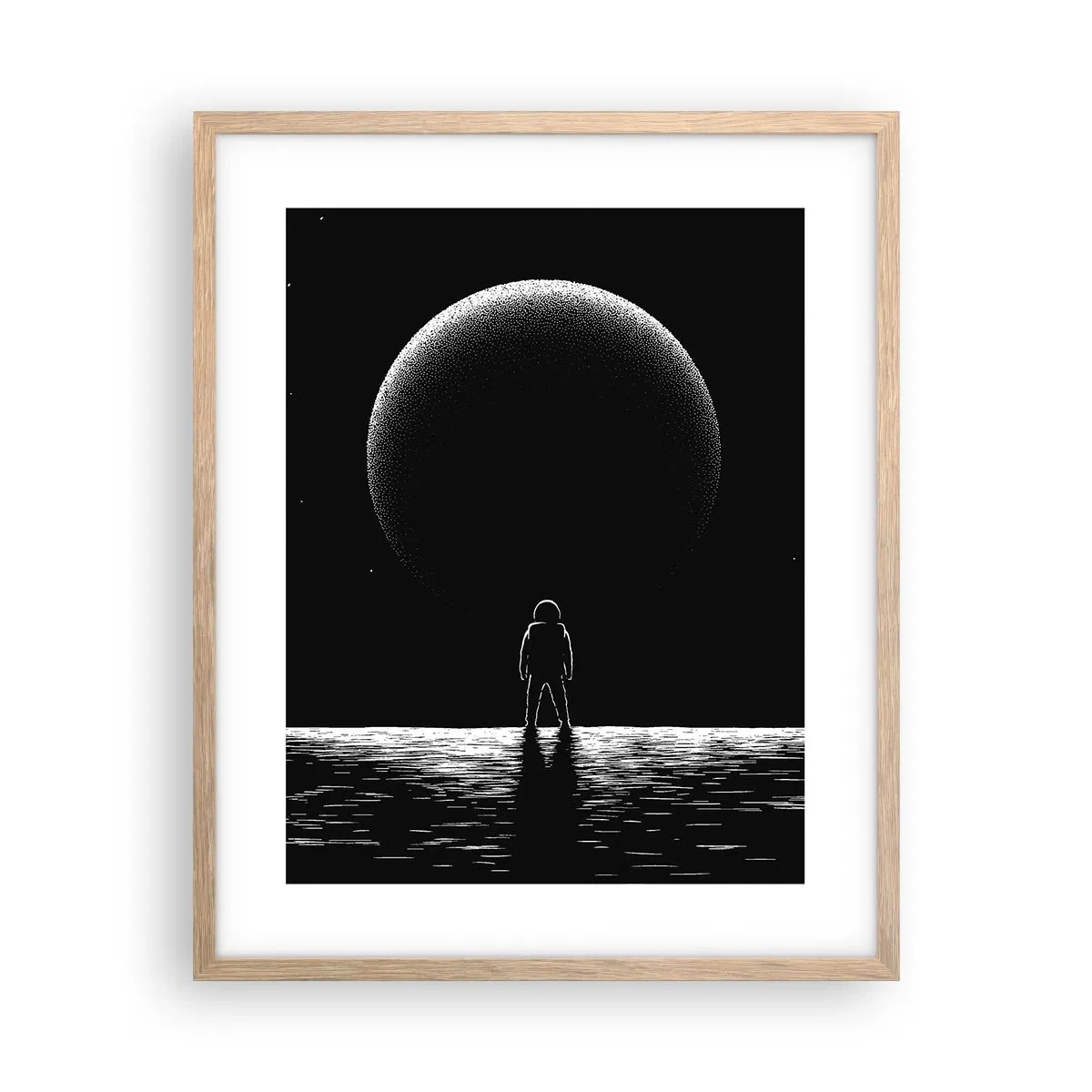 Plagát v ráme zo svetlého duba - Tvári v tvár - 40x50 cm