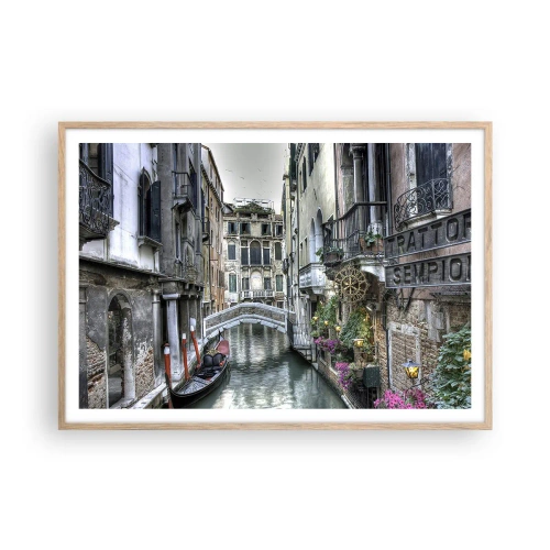 Plagát v ráme zo svetlého duba - Od storočí v tichom zamyslení - 100x70 cm