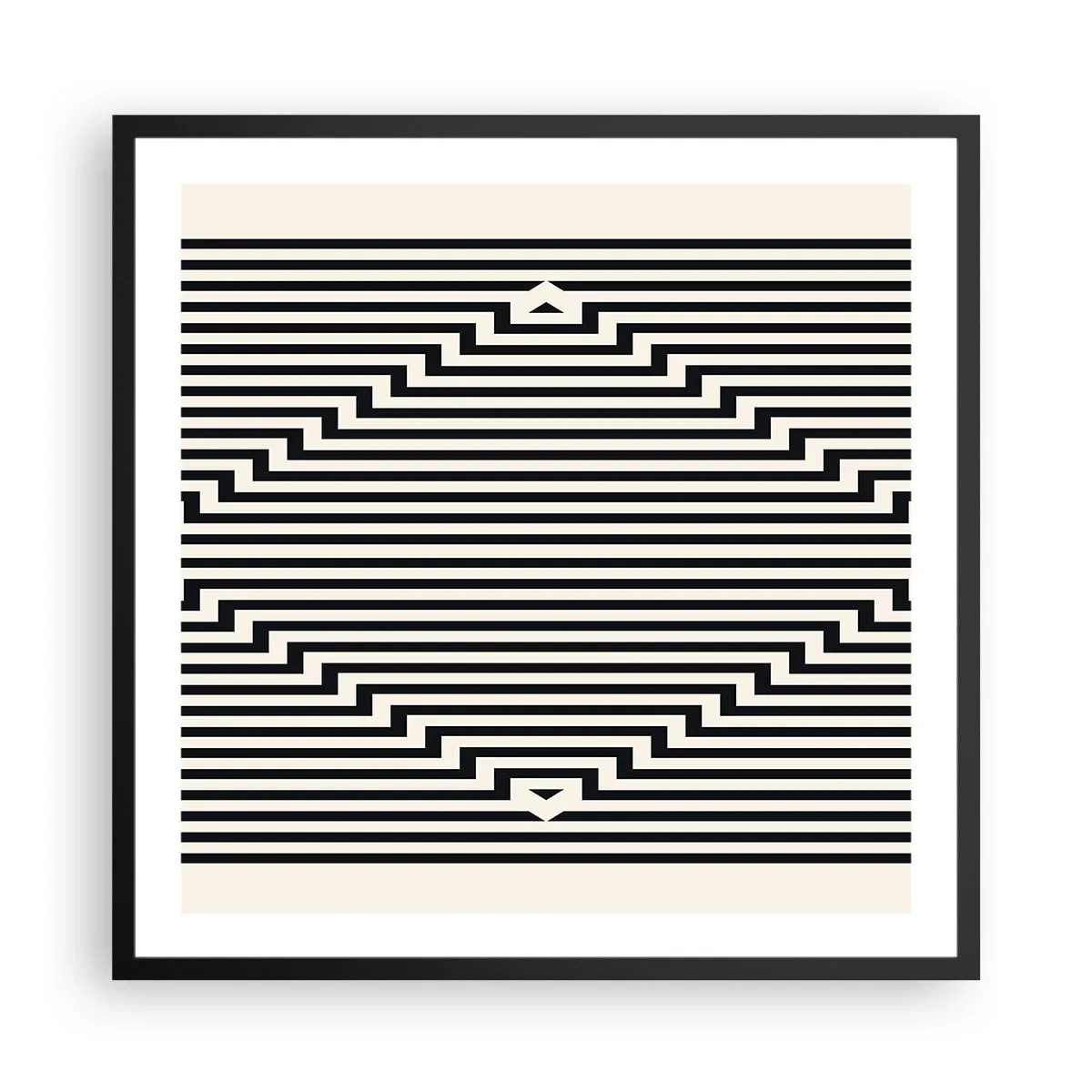 Plagát v čiernom ráme - Geometrická ilúzia - 60x60 cm